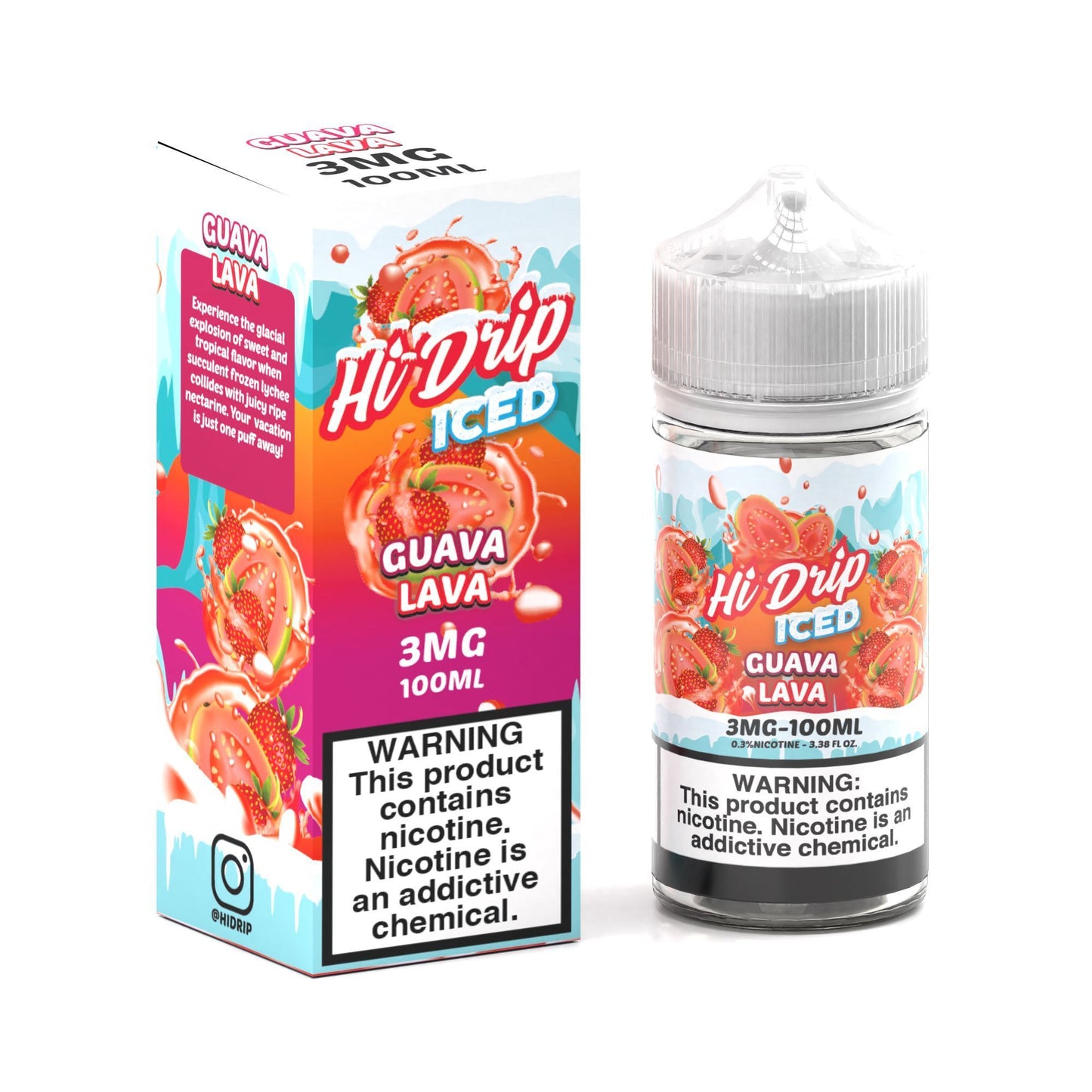 Guava Lava Iced by Hi-Drip E-Juice 100mL (Freebase) with Packaging