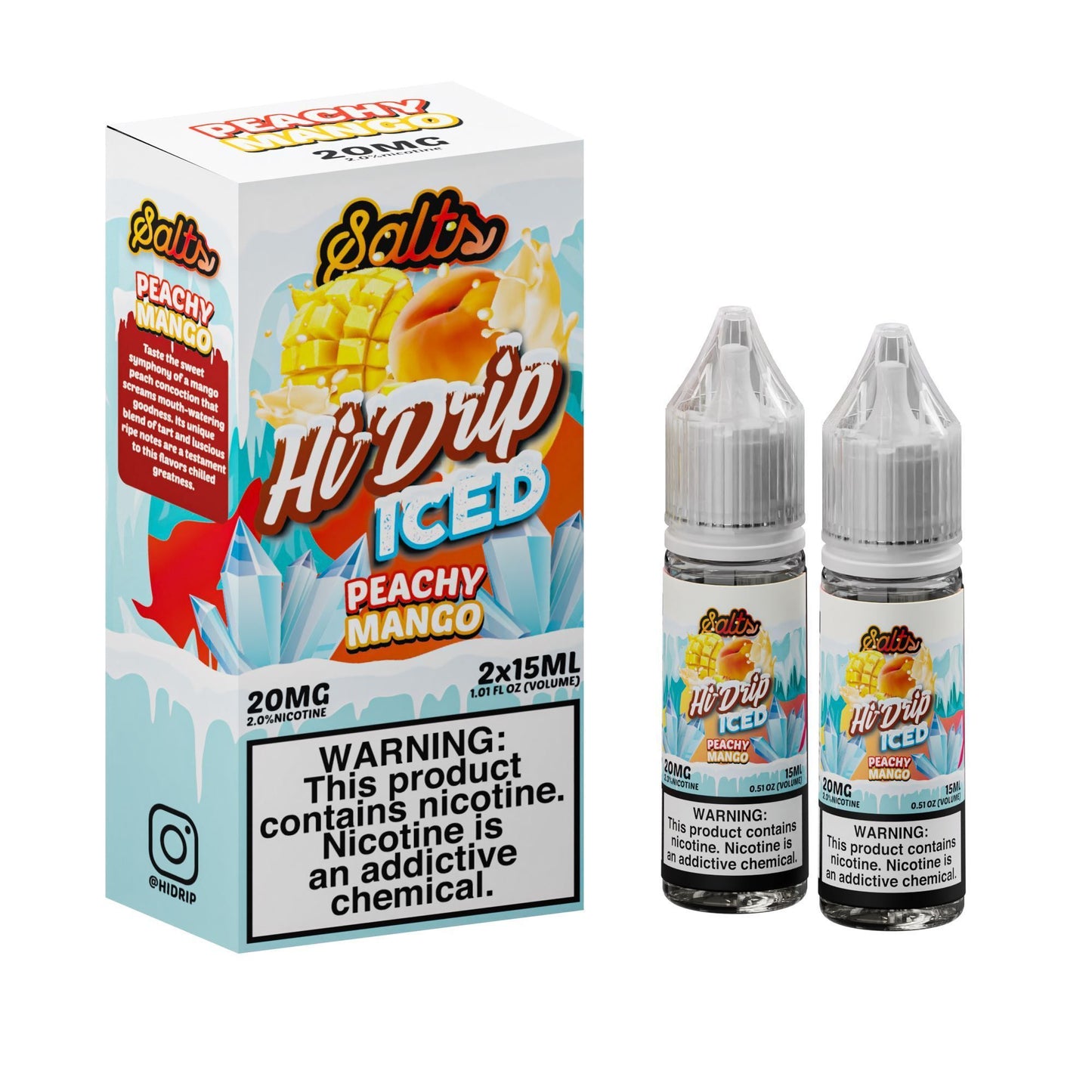 Peachy Mango Iced  by Hi Drip Salts 30ml with Packaging