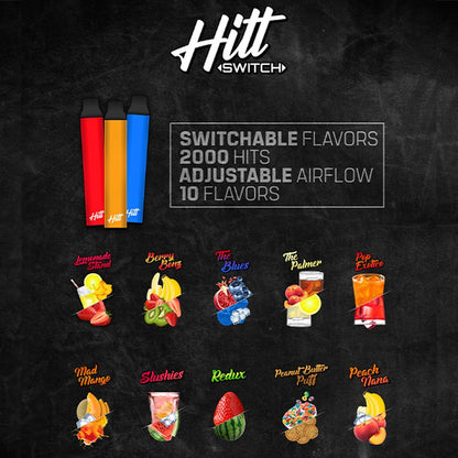 Hitt Switch Disposable | 2000 Puffs Flavor Group Photo