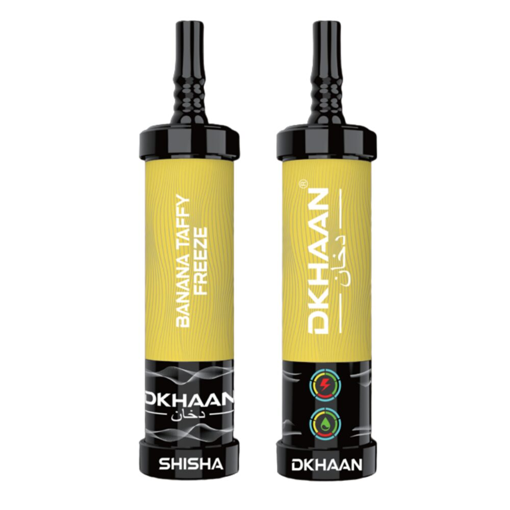 Dkhaan Shisha 60K Disposable, 40mL - Banana Taffy Freeze