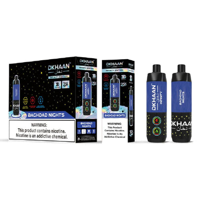 Dkhaan Infinity - Dispo 25000Puff, 20mL | Baghdad Nights with Packaging