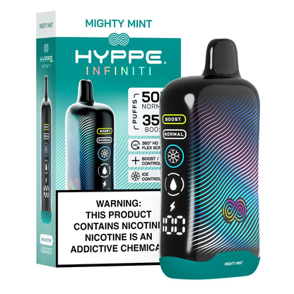 Hyppe Infiniti Disposable Mighty Mint with packaging
