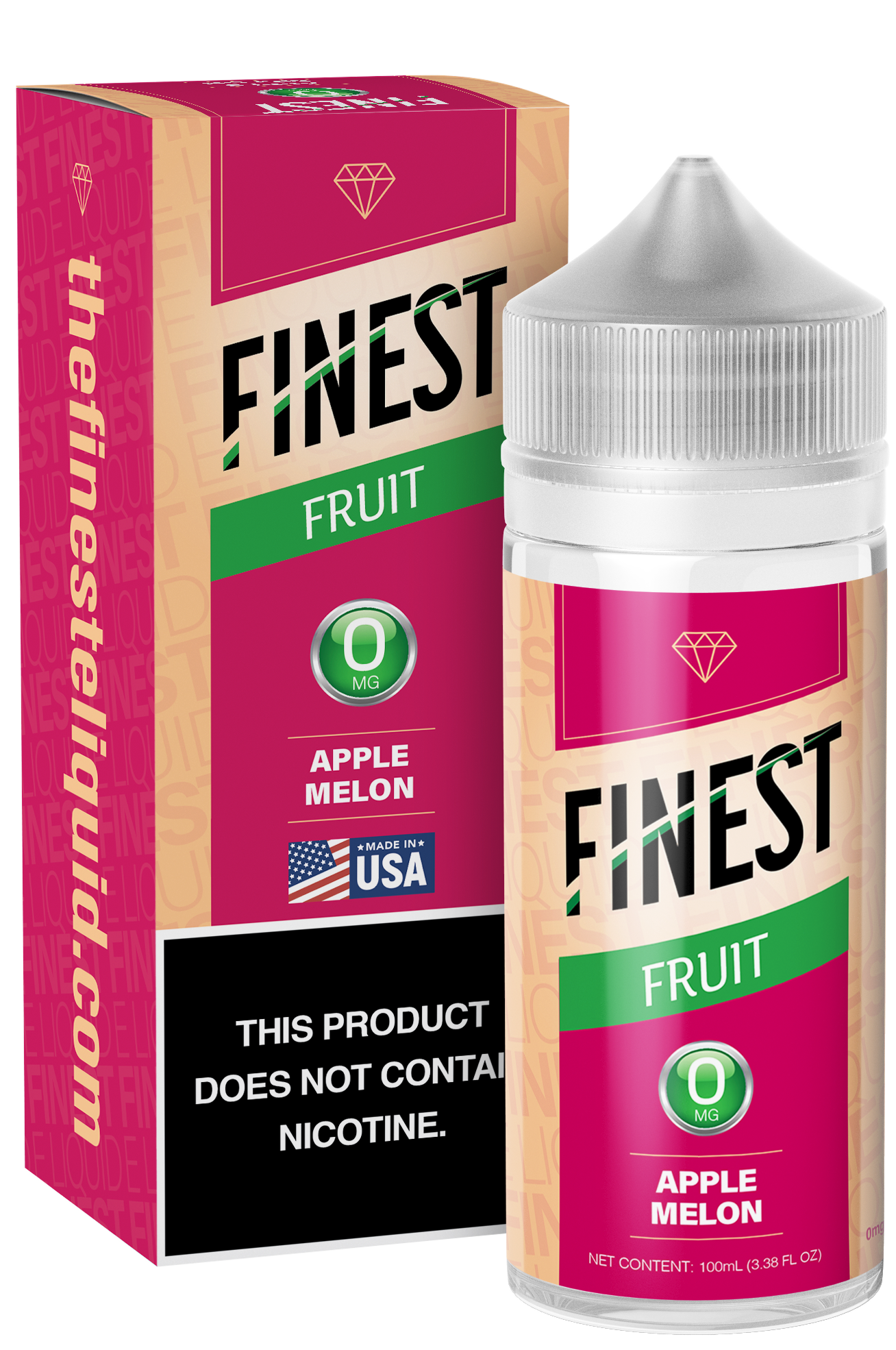 The Finest SALTS E-Liquid - Apple Melon, 30mL with packaging