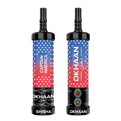 Dkhaan Shisha 60K Disposable, 40mL - Captain America