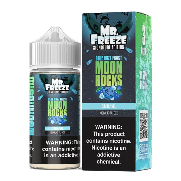 Blue Razz Frost MoonRocks by Mr. Freeze Tobacco-Free Nicotine Series | 100mL | 3Mg with Packaging