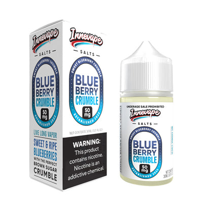 Innevape SALTS E-Liquid - Blueberry Crumble, 30mL with packaging