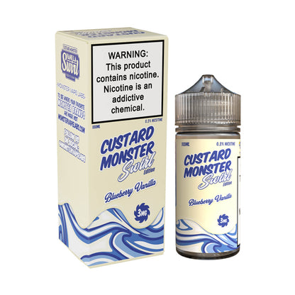 Monster Vape Labs - Custard Swirl Blueberry Vanilla E-Juice - 100mL with packaging