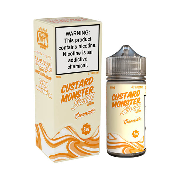 Monster Vape Labs - Custard Swirl Creamsicle E-Juice - 100mL with packaging