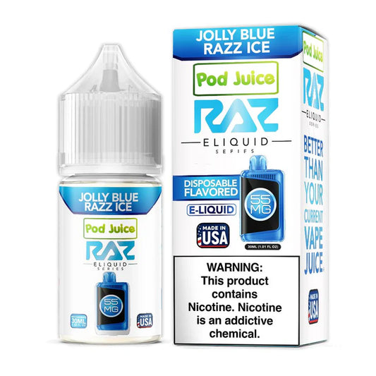 Jolly Blue Razz Ice | Pod Juice x RAZ Salt | 30ml