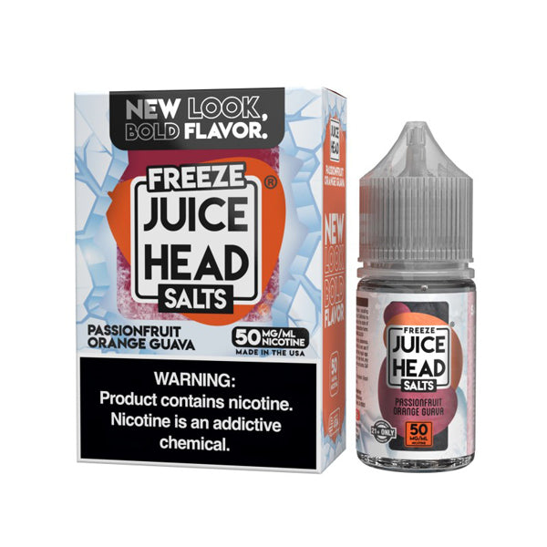 Passionfruit Orange Guava Freeze by Juice Head Salt Series E-Liquid 30mL (Salt Nic) with packaging