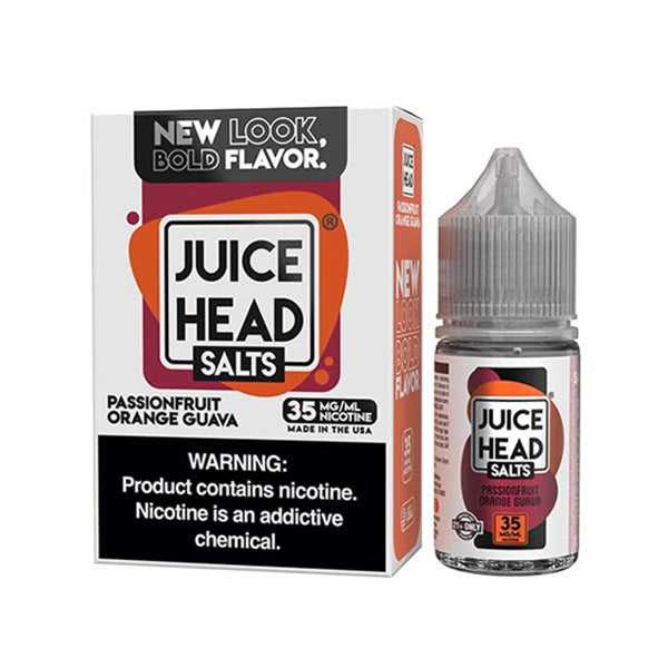 Passionfruit Orange Guava by Juice Head Salt Series E-Liquid 30mL (Salt Nic) with packaging