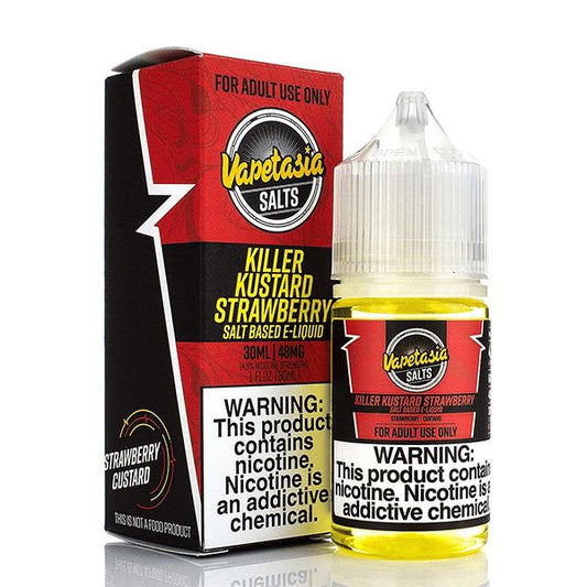 Killer Kustard Strawberry by Vapetasia Salts 30ml With Packaging