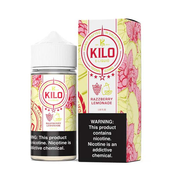 Kilo - Raspberry Lemonade E-Juice - 100mL with packaging