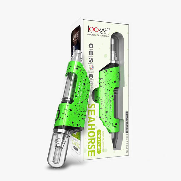 Lookah Seahorse Pro Plus Nectar Collector Wax Vaporizer (650mAh) green black with packaging Limited Edition