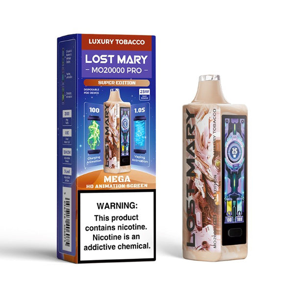 Lost Mary MO20000 Pro - 20000 Puffs Disposable - 18mL 50mg | Luxury Tobacco with Packaging