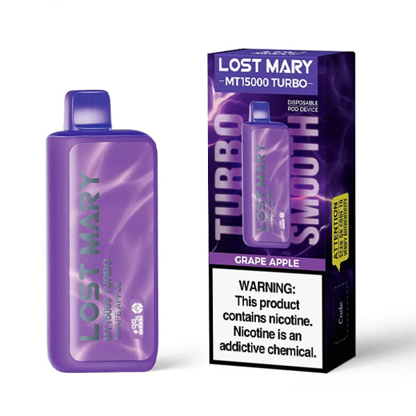 Lost Mary MT15000 Turbo (Dispo) 15000 Puffs (16mL) | Grape Apple with packaging