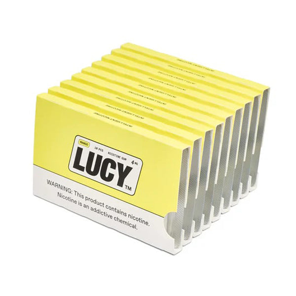 Lucy Nicotine Gum (10-Piece Blister Pack) mango