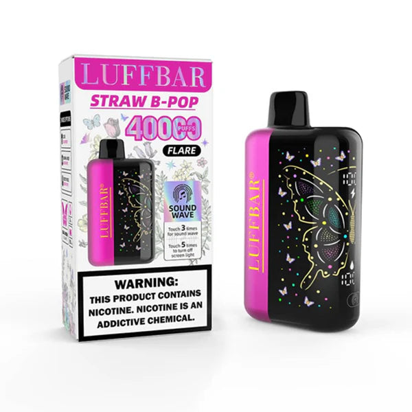 Luffbar Flare - Dispo 40000Puff, 18mL Straw B-Pop with Packaging