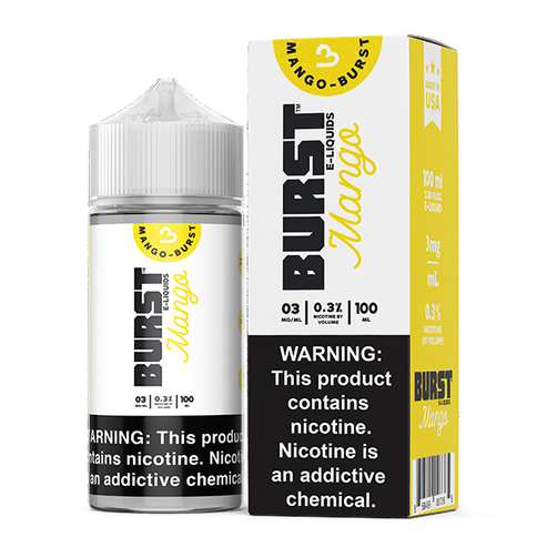 Burst Series E-Liquid | 100mL | 3mg | Freebase | Mango with packaging