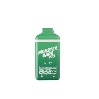 Monster Bars Max Disposable | 6000 Puffs | 12mL Mint 5%