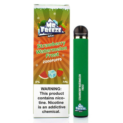 Mr. Freeze Max Disposable Device 5% (Individual) - 2000 Puffs Strawberry Watermelon Frost with Packaging