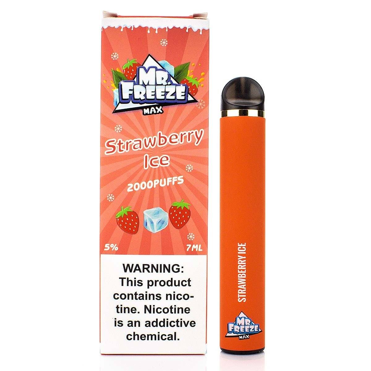 Mr. Freeze Max Disposable Device 5% (Individual) - 2000 Puffs Strawberry Ice with Packaging