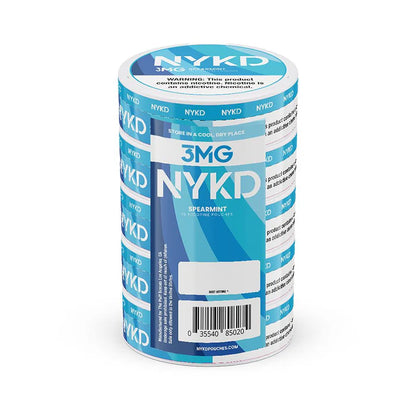 NYKD Nicotine Pouches (20ct Can)(5-Can Pack) | Spearmint 3mg