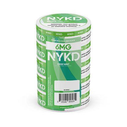 NYKD Nicotine Pouches (20ct Can)(5-Can Pack) | Crisp Mint 6mg