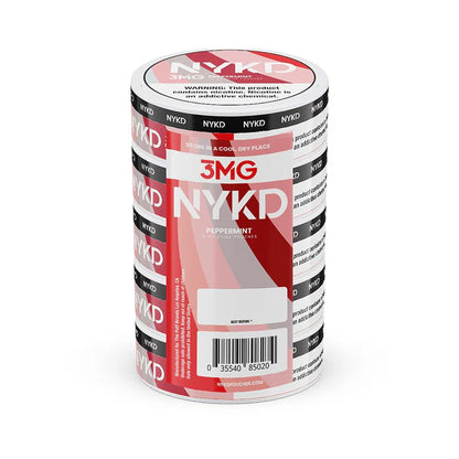 NYKD Nicotine Pouches (20ct Can)(5-Can Pack) | Peppermint 3mg