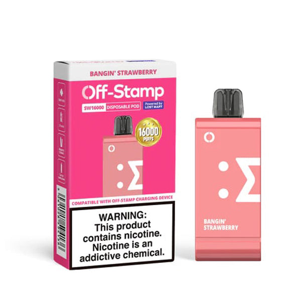 Off Stamp SW16000 - 16000 Puffs Disposable - 17mL 50mg (Pod Disposable Only) | Bangin Strawberry with Packaging