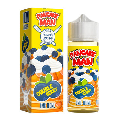 Pancake Man Series E-Liquid 100mL (Freebase) | Double Berry Pancake with packaging