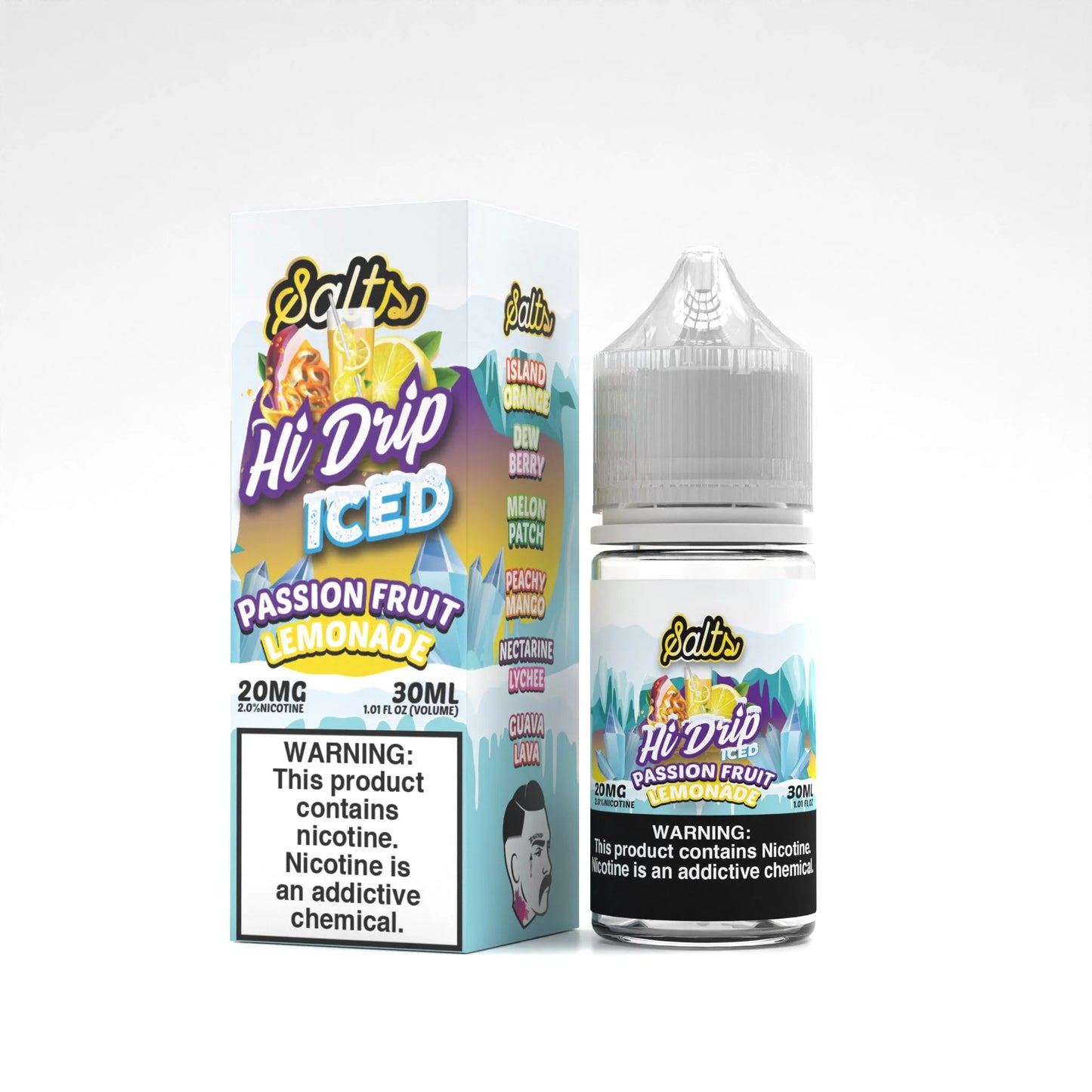 Passionfruit Fruit Lemonade Iced Hi Drip Salts 30mL with Packaging