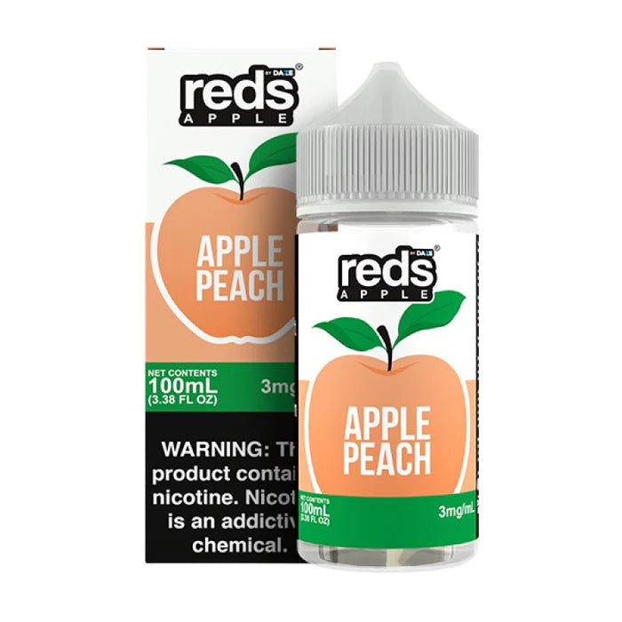 7Daze Reds Series E-Liquid 100mL (Freebase) | Peach with Packaging