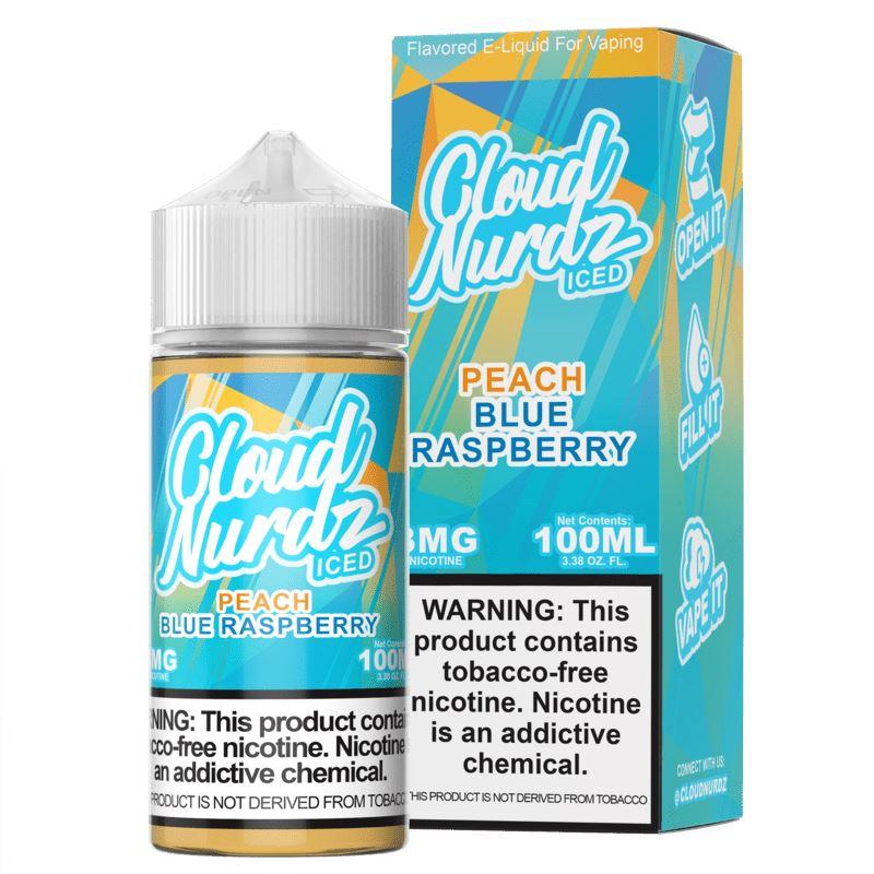 Peach Blue Razz Iced by Cloud Nurdz TFN 100mL with Packaging