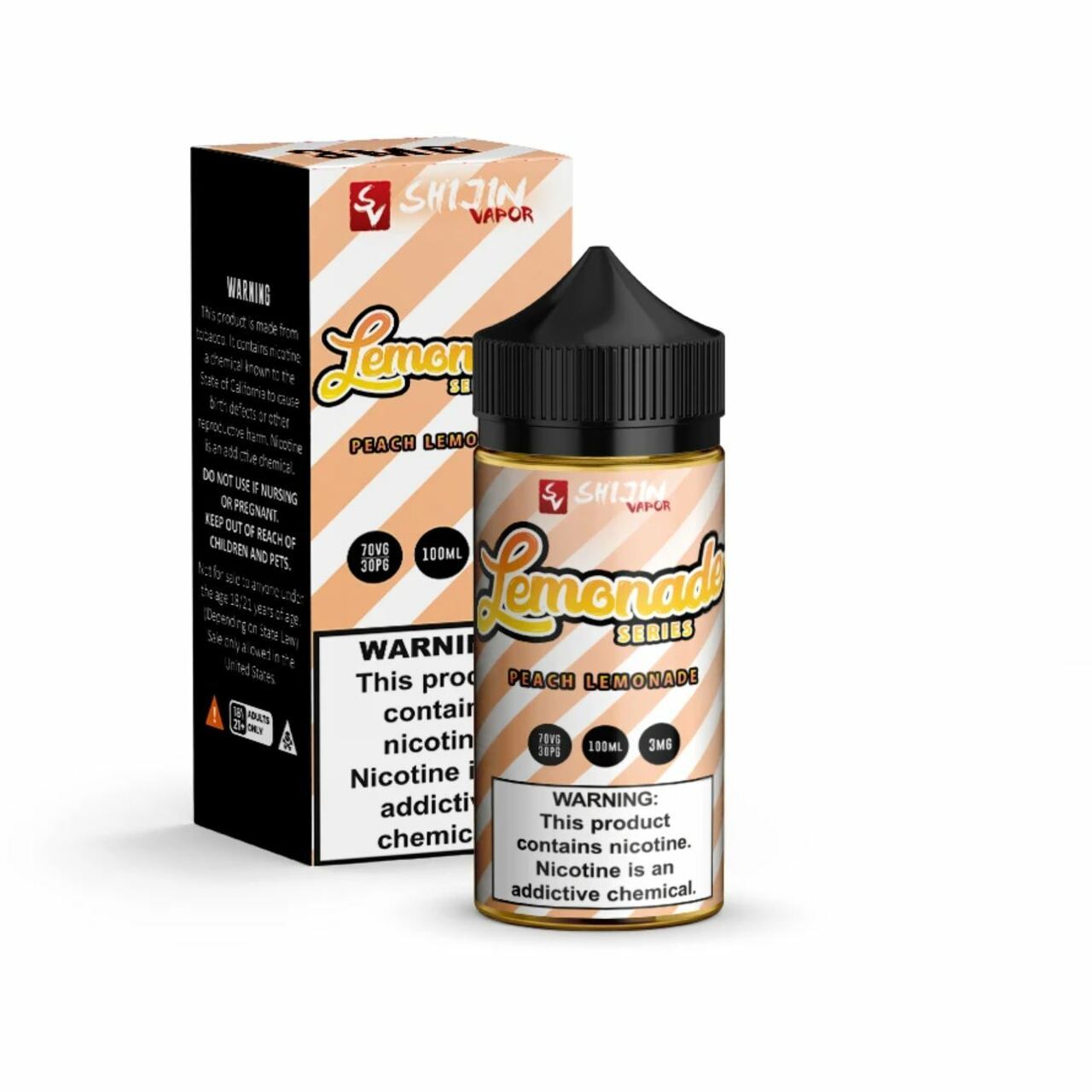 Shijin Vapor - Peach Lemonade E-Juice, 100mL with Packaging