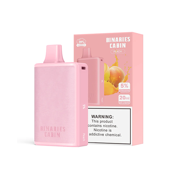 HorizonTech – Binaries Cabin Disposable | 10,000 puffs | 20mL Peach with Packaging