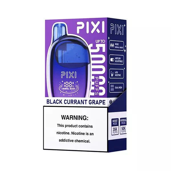 PIXI 50K Disposable Black Currant Grape with Packaging