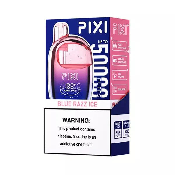 PIXI 50K Disposable Blue Razz Ice with Packaging