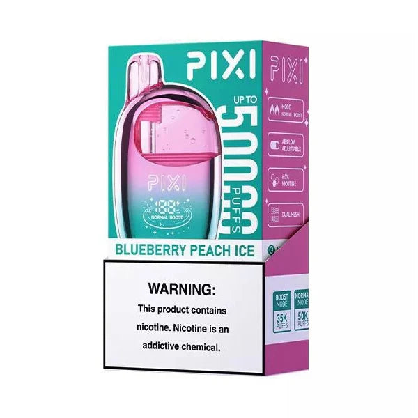 PIXI 50K Disposable Blueberry Peach Ice with Packaging