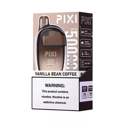 PIXI 50K Disposable Vanilla Bean Coffee with Packaging