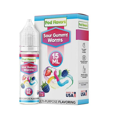 Pod flavors Multi-Purpose Flavoring 15mL Sour Gummy Worms with Packaging