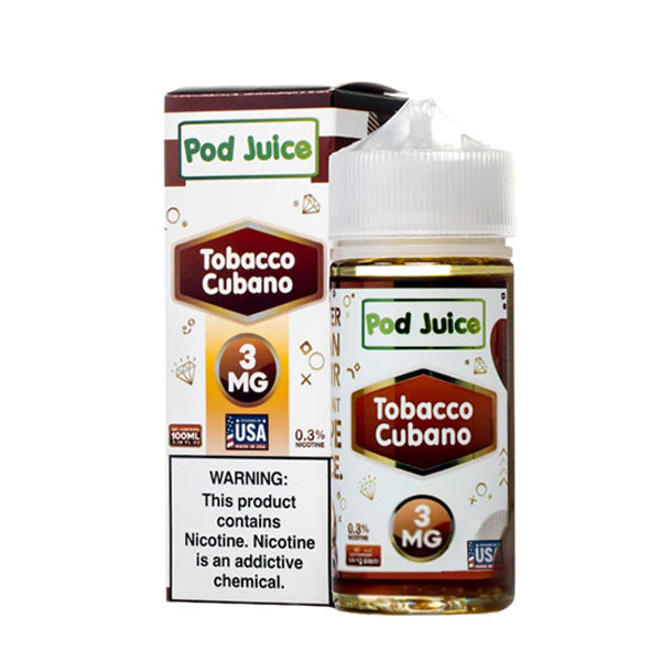 Tobacco Cubano Pod Juice 100mL with packaging