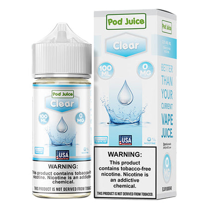 Clear by Pod Juice Series 0mg | 100mL with Packaging