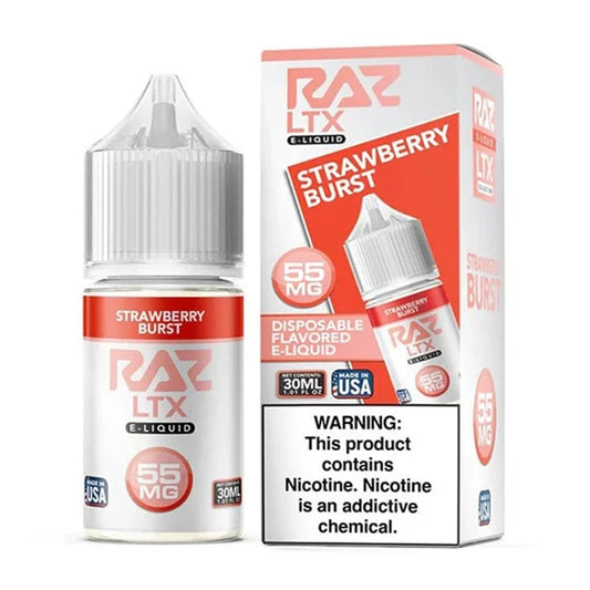 Pod Juice x RAZ Strawberry Burst Salts, 30mL with Packaging 