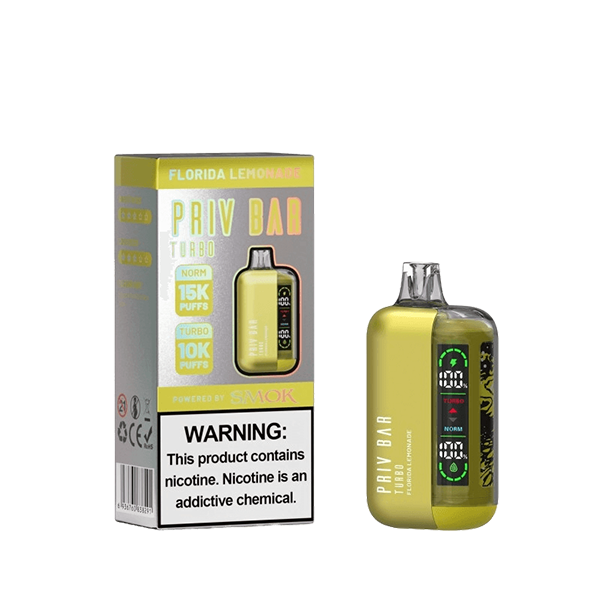 Priv Bar Turbo (16mL) 50mg Disposable florida lemonade with packaging