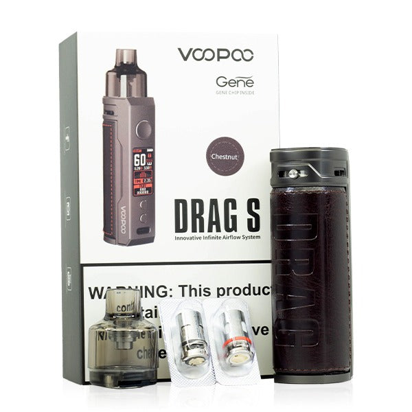 VooPoo Drag S Pod Mod Kit 60w (Pod System)  Chestnut with Packaging