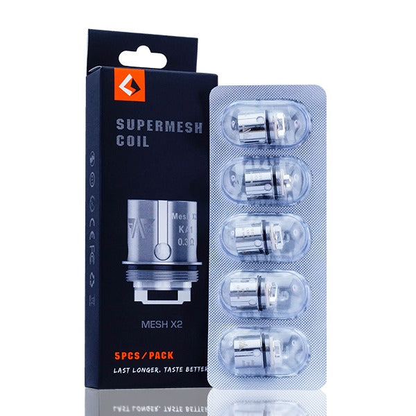 GeekVape Super Mesh & IM Replacement Coils (Pack of 5) - Super Mesh X2 Coil With Packaging