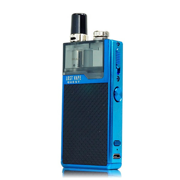 Lost Vape Quest Orion Q Pod Device  Full Kit Blue Black Weave