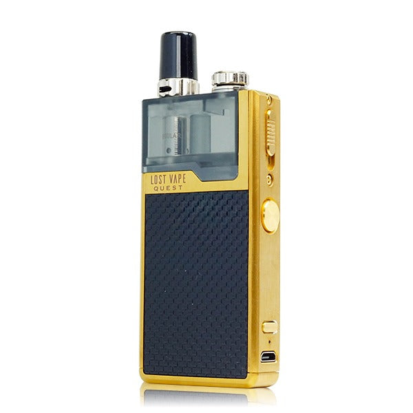 Lost Vape Quest Orion Q Pod Device  Full Kit Gold Black Weave