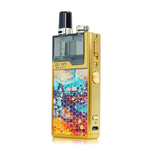 Lost Vape Quest Orion Q Pod Device  Full Kit Gold Dazzling